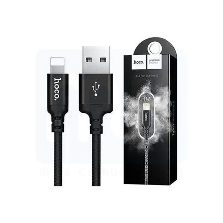 Cable De Datos Y Carga  Speed Lightning  2 Metros X14 Hoco  Negro Cable De Datos Y Carga Speed Lightning 2 Metros X14 Hoco - Negro