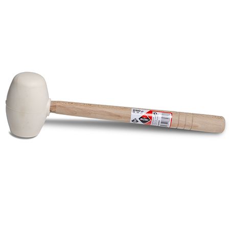 Mazo de Goma Blanca 250 Gr  8.8 Oz Cabeza Plana y Esférica Rubi 610005181