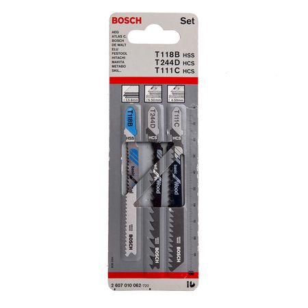 Set de Hoja de Calar (T118B,T244D,T11C) Bosch 2607.010.062-000