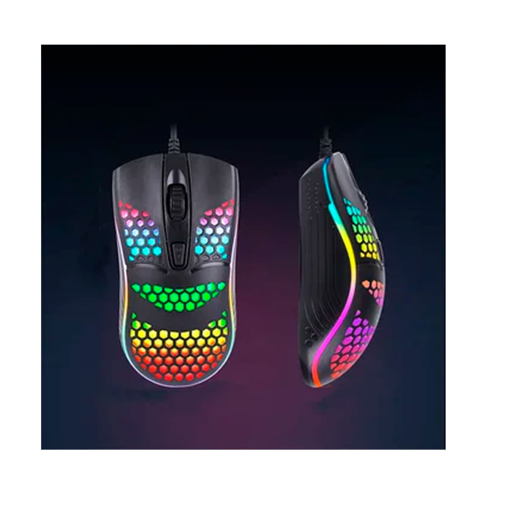 Mouse Óptico Gamer con Luces Retroiluminado USB DPI 3000