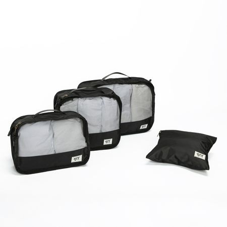 Set de 4 Organizadores de Viaje Negro Tiendita Misia