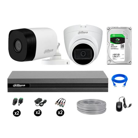 Cámaras Seguridad Kit 2 Dahua Full Hd 1tb 1 Cámara con Audio Completo