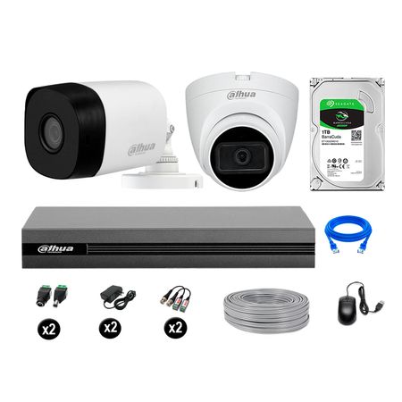 Cámaras Seguridad Kit 2 Dahua Hd 720p 1tb 1 Cámara con Audio Completo