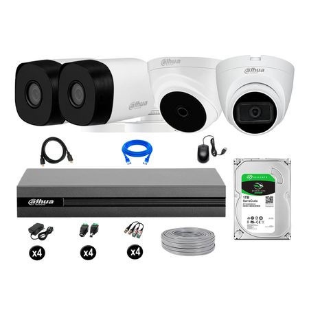 Cámaras Seguridad Kit 4 Dahua Hd 720p 1tb 1 Cámara con Audio Completo