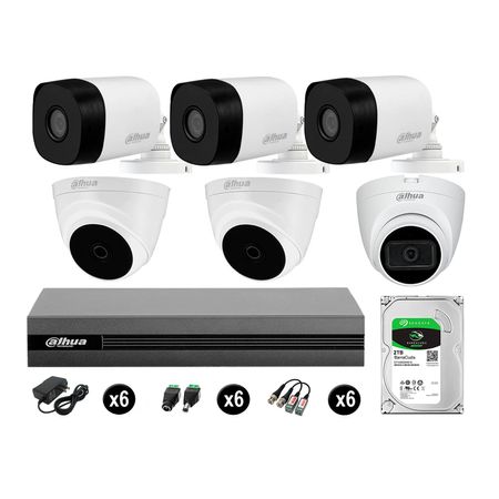 Cámaras Seguridad Kit 6 Dahua Hd 720p 1tb 1 Cámara con Audio