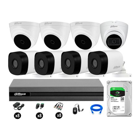 Cámaras Seguridad Kit 8 Dahua Full Hd 2tb 1 Cámara con Audio