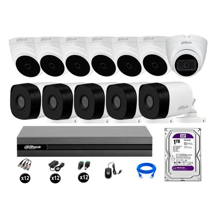 Cámaras Seguridad Kit 12 Dahua Hd 720p 1tb 1 Cámara con Audio