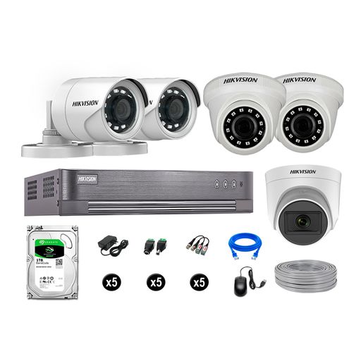 Kit 4 6 8 10 kit cámaras Seguridad Vigilancia 720p Hikvision