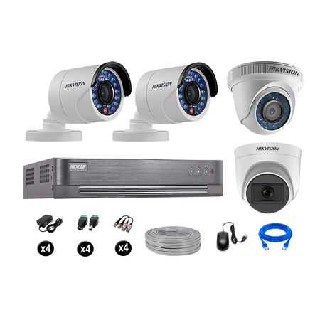 Cámaras de Seguridad Hikvision Kit 4 Vigilancia Hd 720P Oferta 1 Cámara con Audio