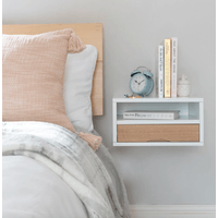 Velador Flotante Loredana Ventitas Home Blanco y Duna
