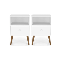 COMBO 2 Veladores Vintage 1 Cajón Ventitas Home Blanco