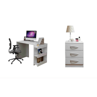 COMBO Velador Mazziel + Escritorio Sasha Blanco Ventitas Home