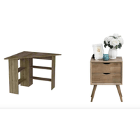 COMBO Velador Luna Premium + Escritorio Sasha Ventitas Home Duna