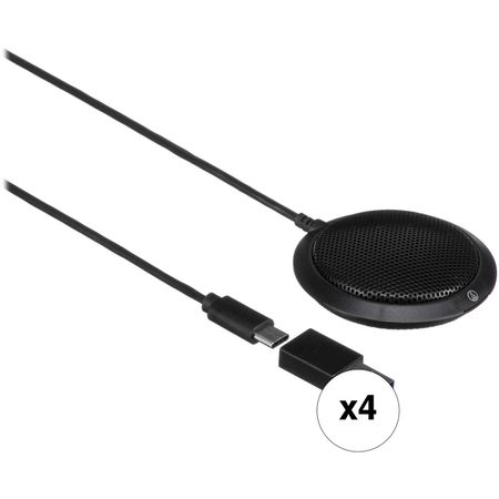 Kit de Micrófono de Condensador Omnidireccional de Audio Technica Consumer Atr4697 Usb Paquete de 4