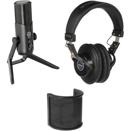 Kit de Micrófono Profesional Multi Patrón Senal Uc4 B Usb con Auriculares y Filtro Anti Pop