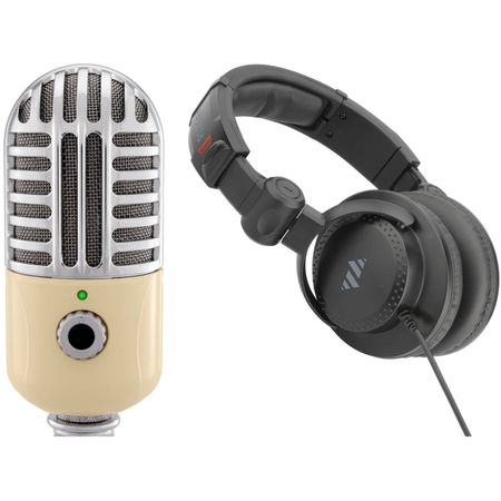 Kit de Micrófono de Condensador Retro Usb Polsen Rc 77 U con Auriculares de Estudio
