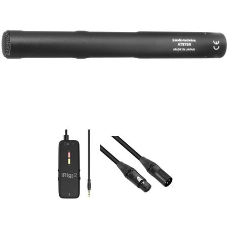 Kit de Micrófono de Cañón Corto Audio Technica At875R con Interfaz de Micrófono para Smartphones