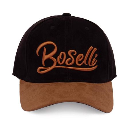 Gorra Boselli 3B001 Cuero Color Negro con Marrón