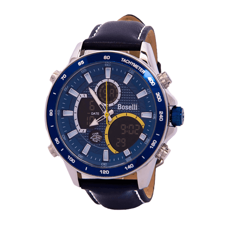 Reloj Boselli B520C Acuático Doble hora Color Azul