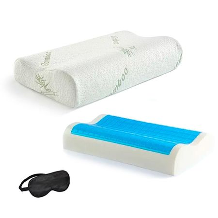 Almohada Memory Foam Gel Frio y Un Antifaz Relax de Regalo Teraflex 55x35x11cm