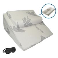 Cojín Antireflujo Aloe Vera con Almohada Memory Foam y Un Antifax Relax de Regalo  64x60x36cm