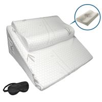 Cojín Antireflujo Bamboo con Almohada Memory Foam y Un Antifax Relax de Regalo  64x60x36cm