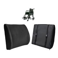 Cojín Lumbar para Silla de Ruedas Memory Foam Doble Sujetador Teraflex 36x34x12cm