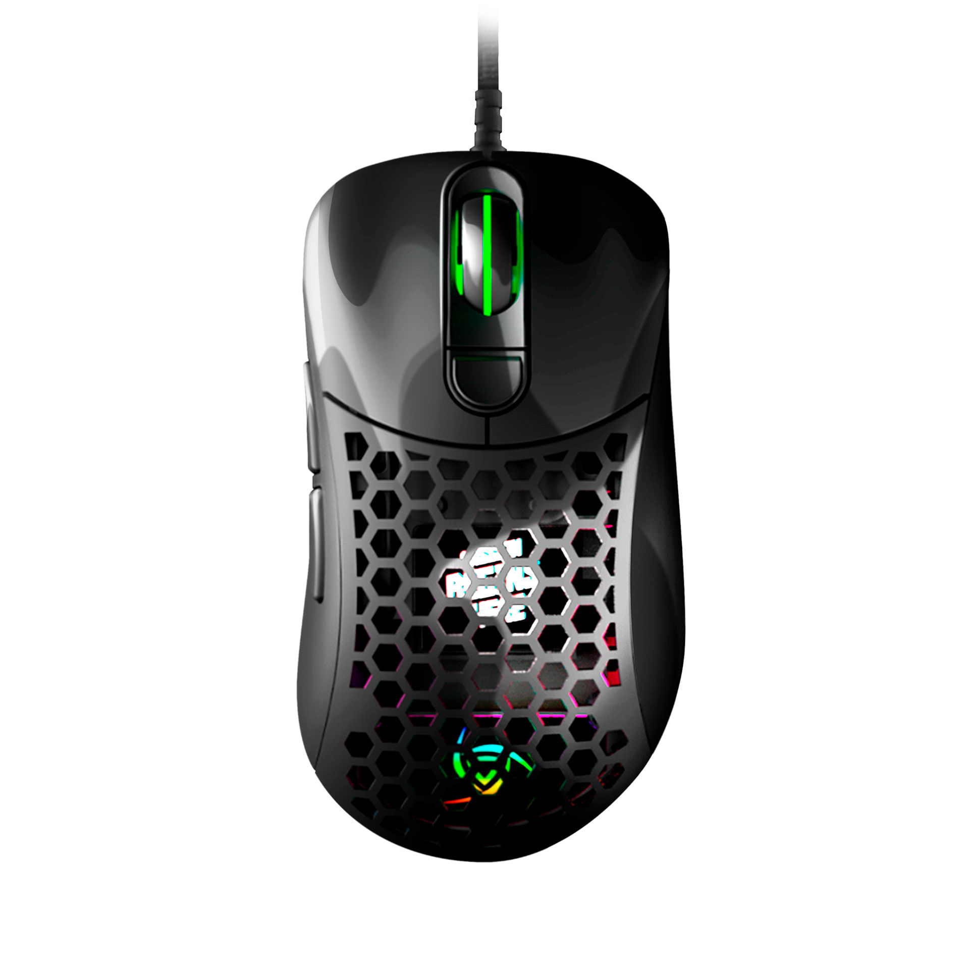 Mouse Gamer VSG Aquila Air Alámbrico Negro Brillante