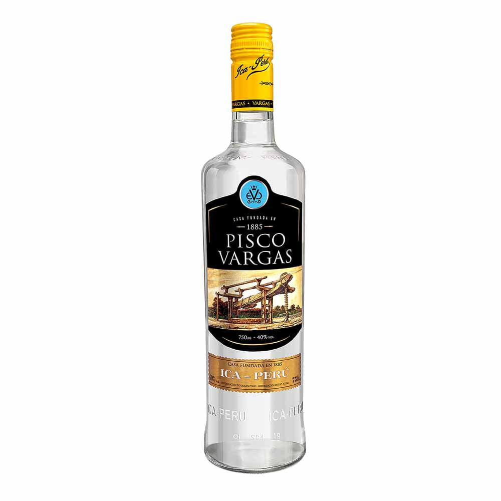 Pisco PISCO VARGAS Puro de Ica Botella 750ml | plazaVea - Supermercado