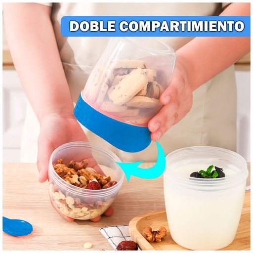 Lonchera Táper de Comida y Alimentos 5 Divisiones con Asa+Cubiertos NG  GENERICO