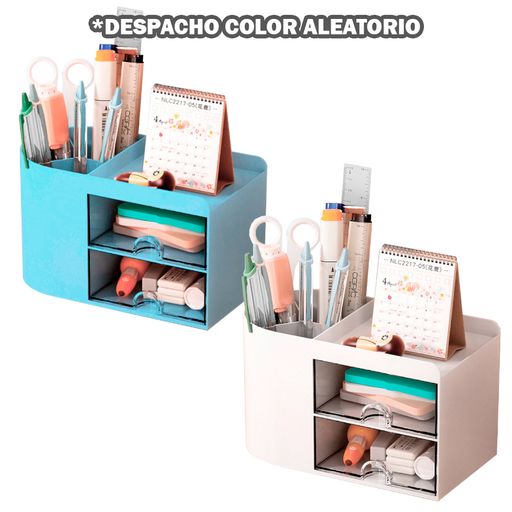 Set de 168 Plumones Doble Punta Y Organizador de Escritorio U44 BL