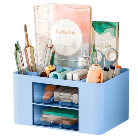 Caja Organizador Multifuncional para Escritorio y Oficina Porta Lapiceros Plumones U74 CL