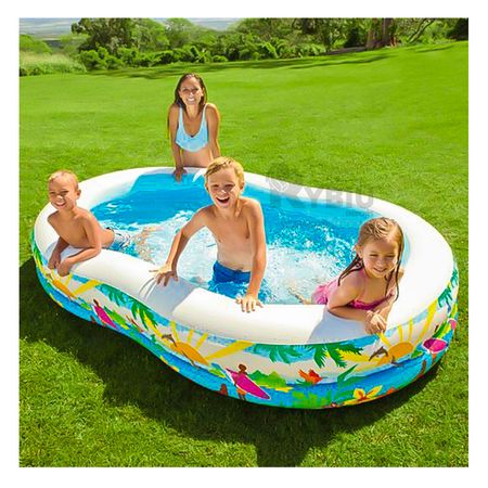 Estampado de Playa de Piscina Inflable Celeste