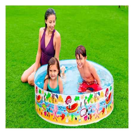 Animal Piscina de Niños Circular Celeste