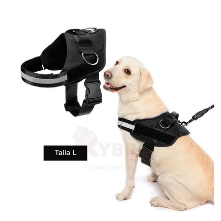 Pechera de Perro Ajustable Color Negro L