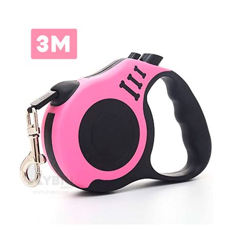 Retractil Cuerda Uso para Paseo Aire Libre Rosado