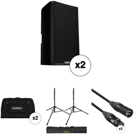 Altavoces Activos de 12 Qsc K.2 Series K12.2 de 2000W con Kit de Accesorios Esenciales