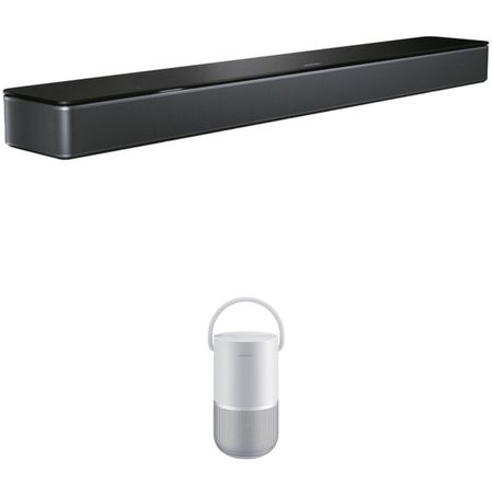 Altavoz Inteligente Bose Soundbar 300 y Kit de Altavoz Portátil para El Hogar Altavoz Luxe Silver