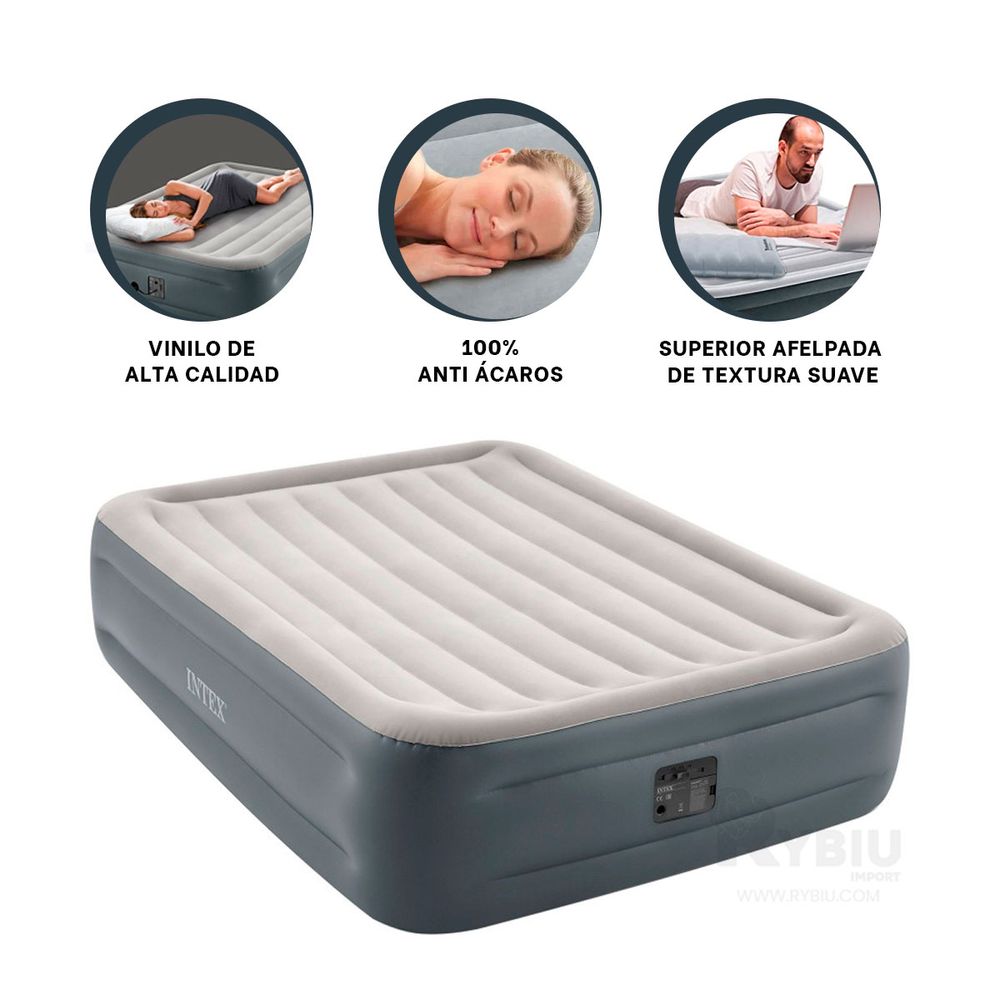 Colchón hinchable Intex Essential Rest Queen 2 personas 64126NP