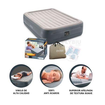 Intex Colchoneta Queen Intex con Estabilidad Gris