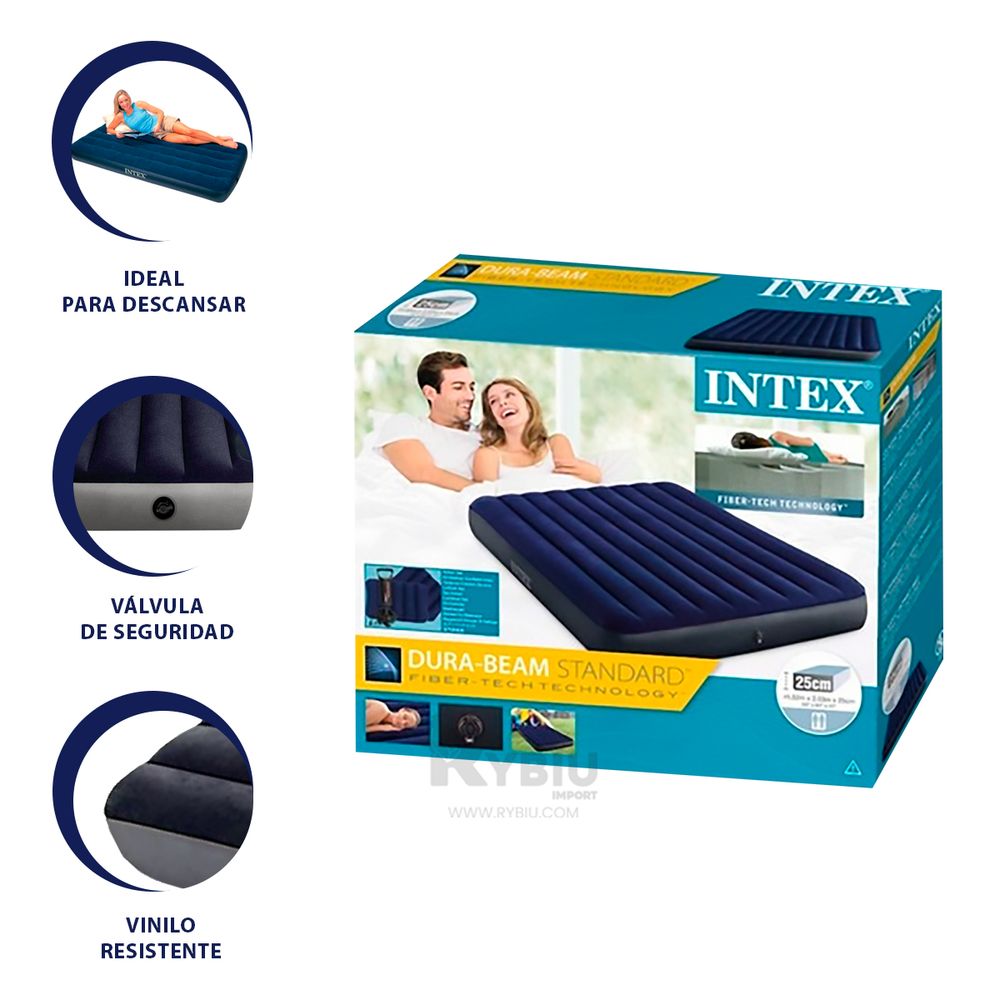 Cama Inflable de 1 Plaza Color Azul | plazaVea - plazaVea