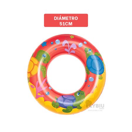 Divertido Aro Flotante Acuario para Niños Rojo