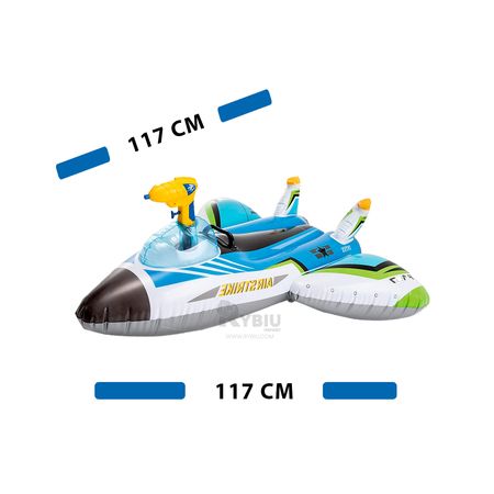 Divertido Flotador Avion Azul Ideal para Piscina