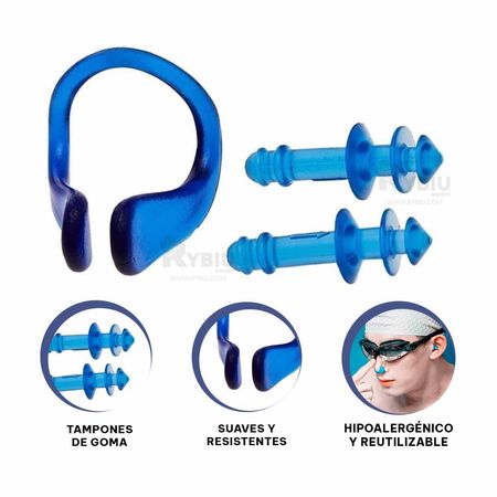 Tapones y Clip Nasal para Nadar sin Preocupaciones