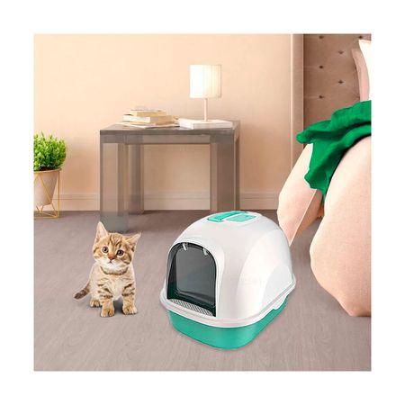 Arenero Cerrado para Gato Color Verde