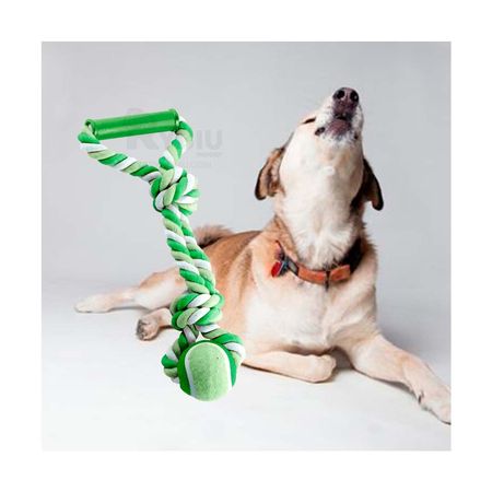Juguete Pet de Soga con Pelota Verde