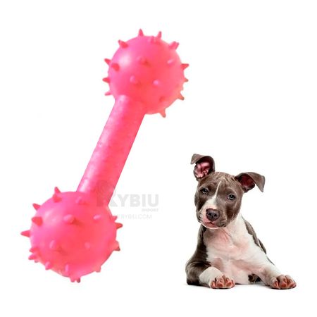 Juguete Tipo Hueso de Plastico Rosado para Perro