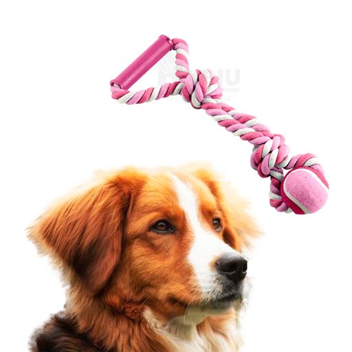 Juguete para Perros Soga con Pelota Rosa GENERICO