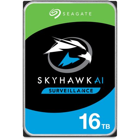 Disco Duro de Vigilancia Interno Seagate Skyhawk Ai de 16Tb Sata Iii 7200 Rpm Oem de 3.5