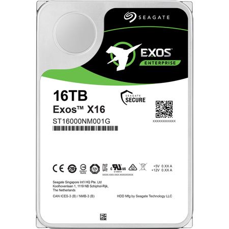 Disco Duro Interno Seagate Exos X16 de 16Tb 7200 Rpm y Conexión Sata Iii de 3.5